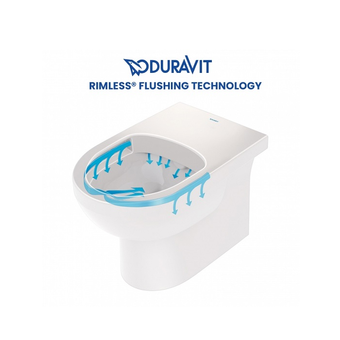 Duravit No.1 Унитаз-моноблок 36.5x65.5см, напольный, безободковый, цвет: белый