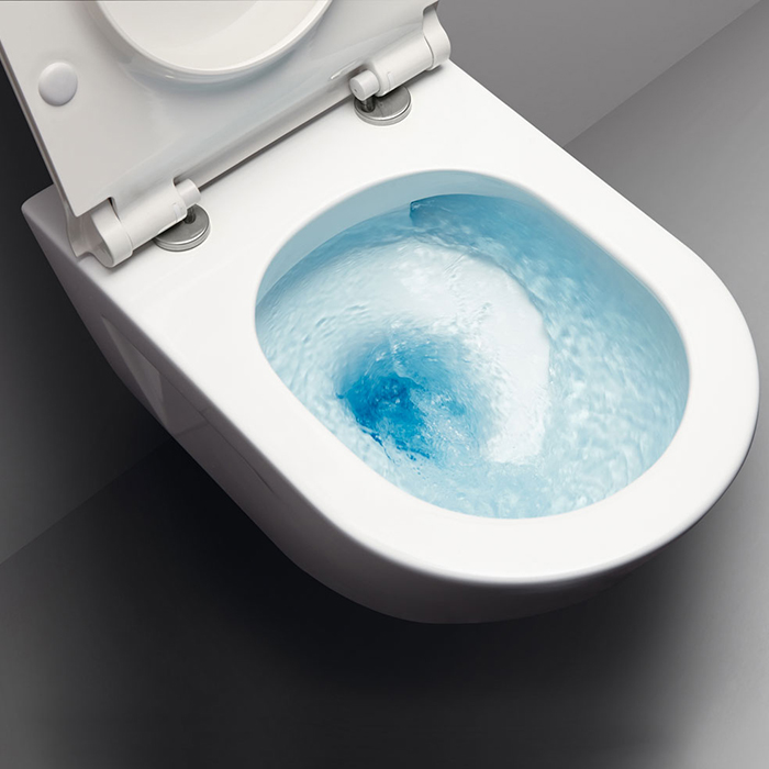 GSI Pura Унитаз подвесной 55х36см., Swirlflush с креплением, безободковый, цвет: белый матовый