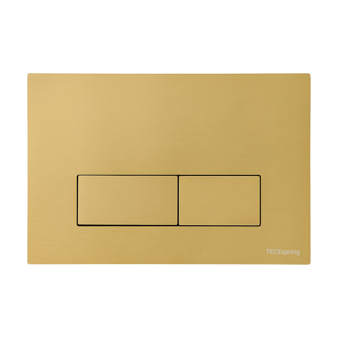 TECEspring S Панель смыва для унитаза, нерж. сталь, с покрытием против отпечатков пальцев, цвет: gold PVD
