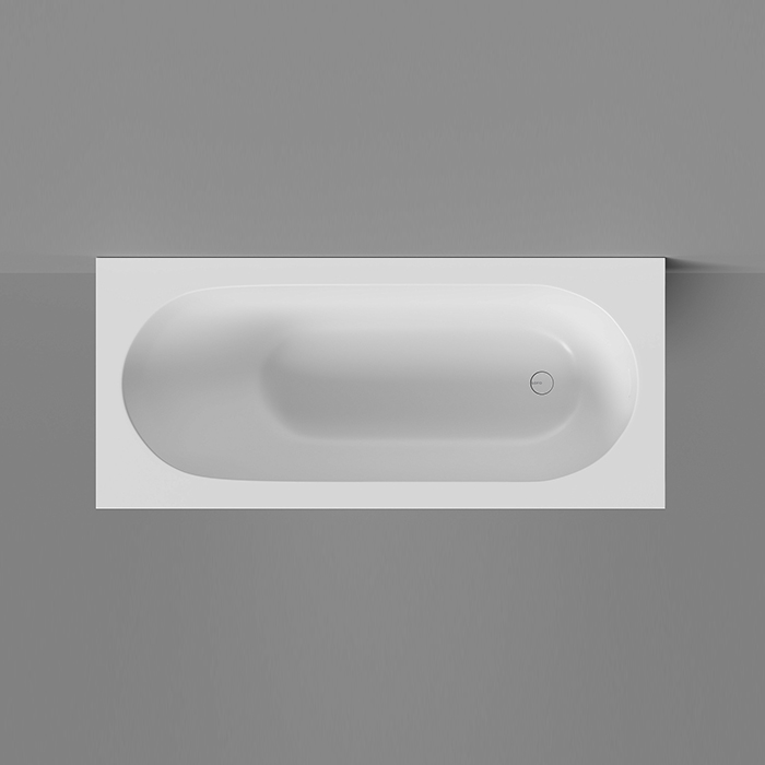 Salini Lofo Kit Ванна 179х79.1х61см., встраиваемая, Solid Surface, с донным клапаном, сифоном, ножками, слив-переливом, цвет: белый матовый