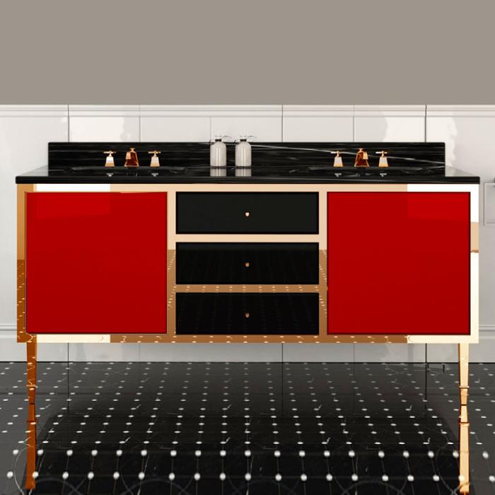 Devon&Devon Jazz 3, Комплект мебели, напольный, Цвет: red/deep black/oro