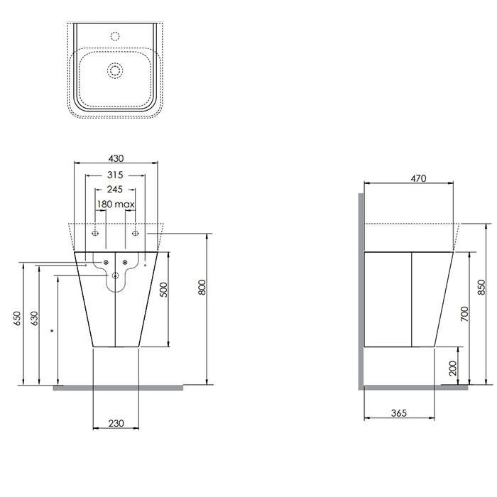 Azzurra Build Тумба подвесная 44х47х65см, с 1 ящиком, с раковиной, цвет: Olmo bianco