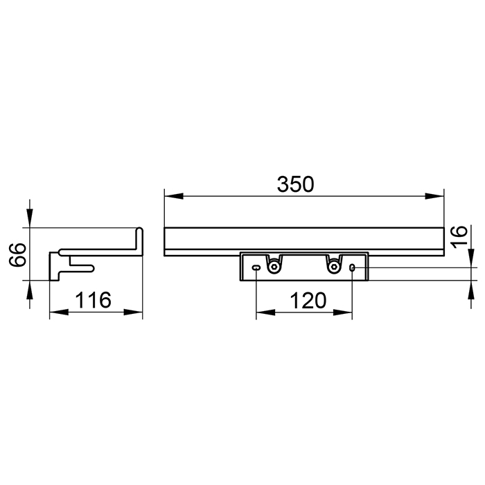 Keuco Reva Полочка для душа, встроенный крючок, подвесной, цвет: Shower shelf белый