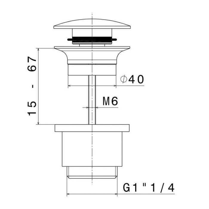 Kerama Marazzi Донный клапан для раковины, цвет: потертая бронза