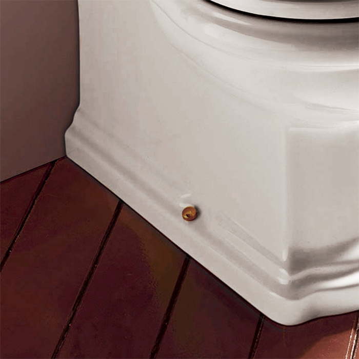 Kerasan Waldorf Унитаз 65х37см., приставной, c низким бачком, ручкой смыва справа, цвет: белый/бронза