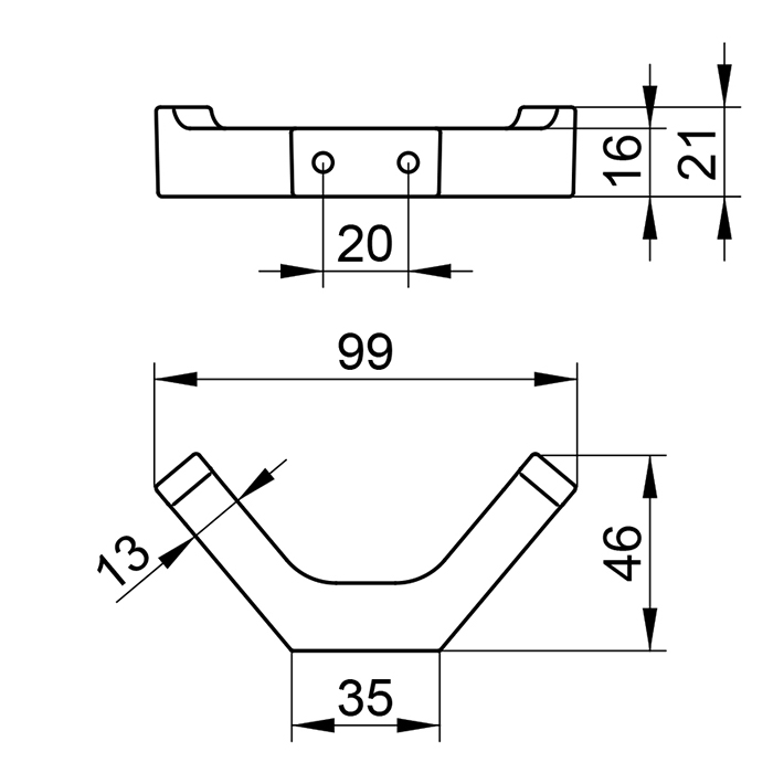 Keuco Edition 11 Крючок, подвесной, двойной, цвет: хром