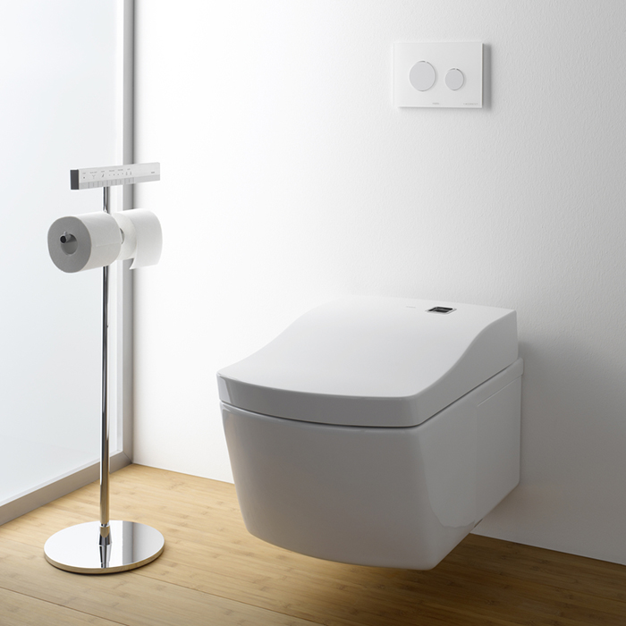 TOTO Neorest Стойка для пульта управления с 2 держателями для туалетной бумаги, 84.5см, напольная, цвет: хром