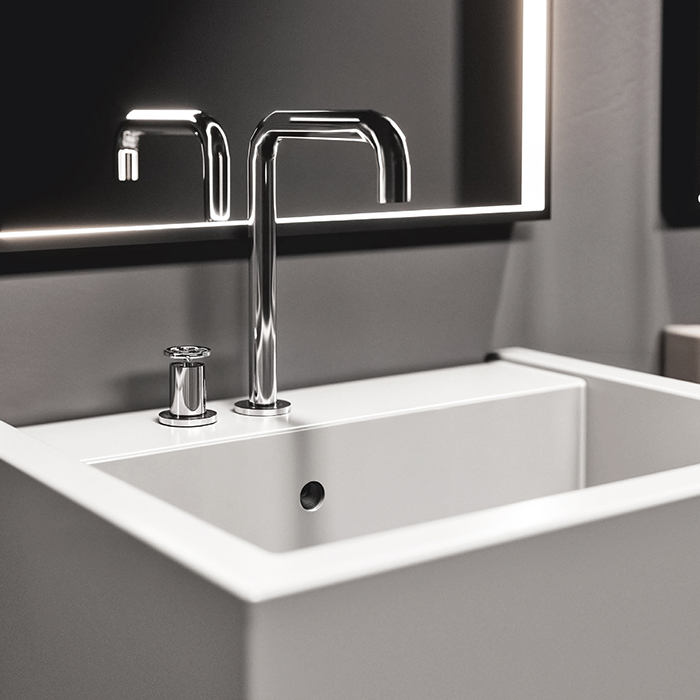 Kerasan Kanaal Раковина подвесная, 60х46.5см, с 1 отв., цвет: белый глянцевый