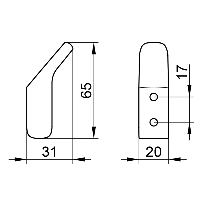 Keuco Collection Moll Крючок, подвесной, цвет: хром