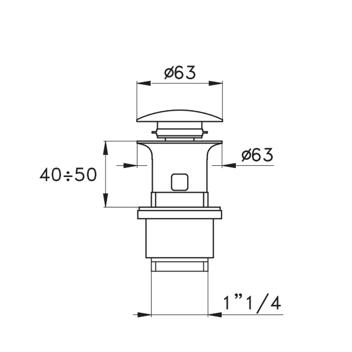  Stella Completamenti Донный клапан для раковин с переливом, цвет: антрацит PVD