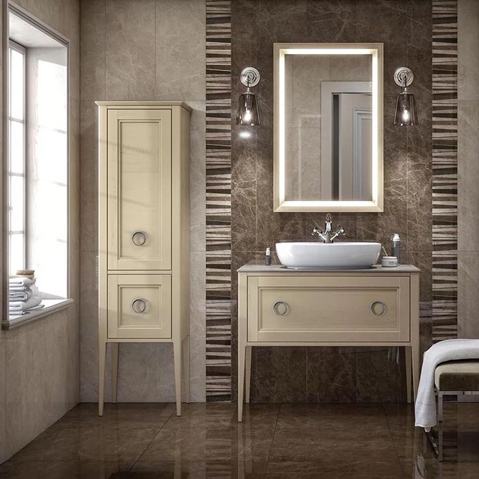 Kerama Marazzi Plaza Classic Пенал напольный 45x175см, цвет: капучино матовый