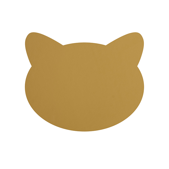 ADJ Плейсмат детский Cat, 42x35 см., цвет: горчичный/оливковый