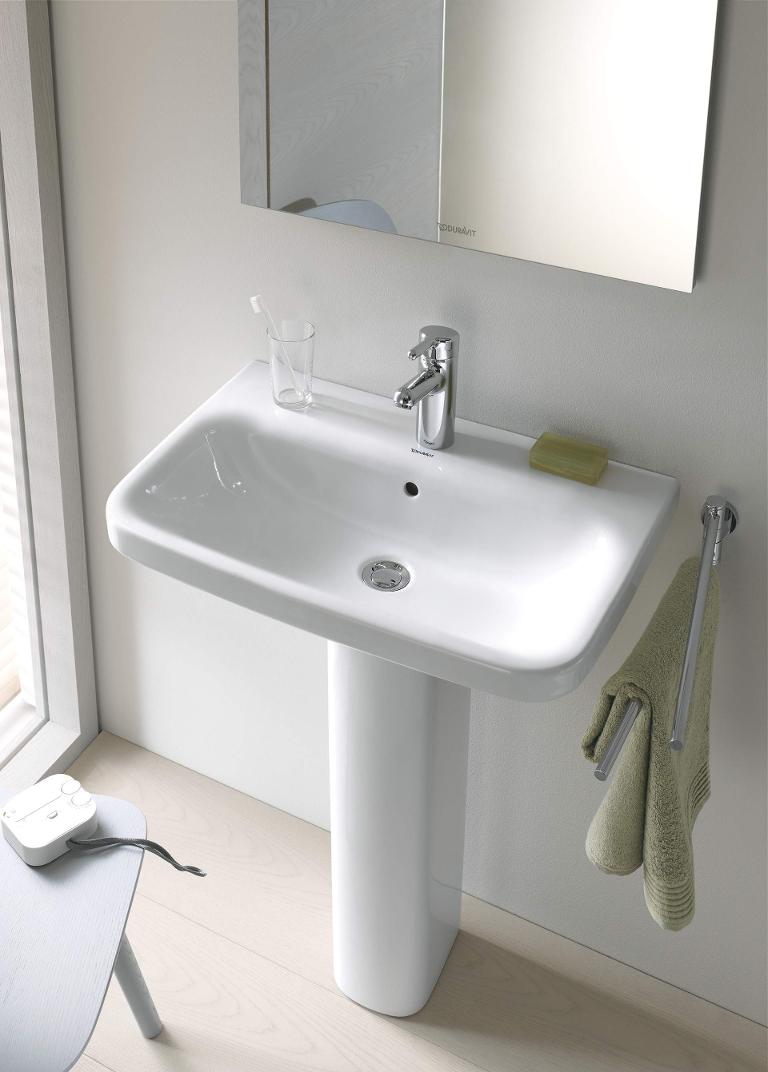 Duravit DuraStyle Раковина 60х44см., 1 отв., подвесная, с пьедесталом, с переливом, цвет: белый