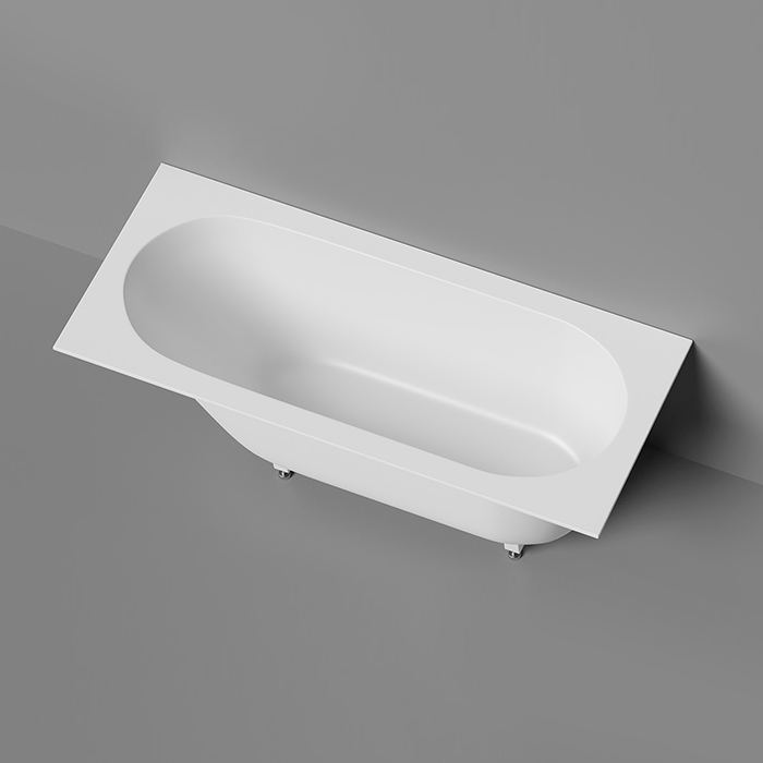 Salini Lofo Kit Ванна 170х75х59см., отдельностоящая, Gelcoat, с донным клапаном, сифоном, ножками, слив-переливом, цвет: белый глянцевый