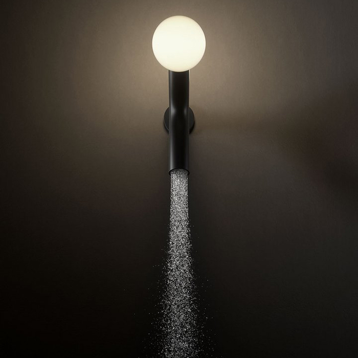 Antonio Lupi Apollo Верхний душ Ø45 мм., с LED подсветкой, настенный монтаж, цвет: черный матовый