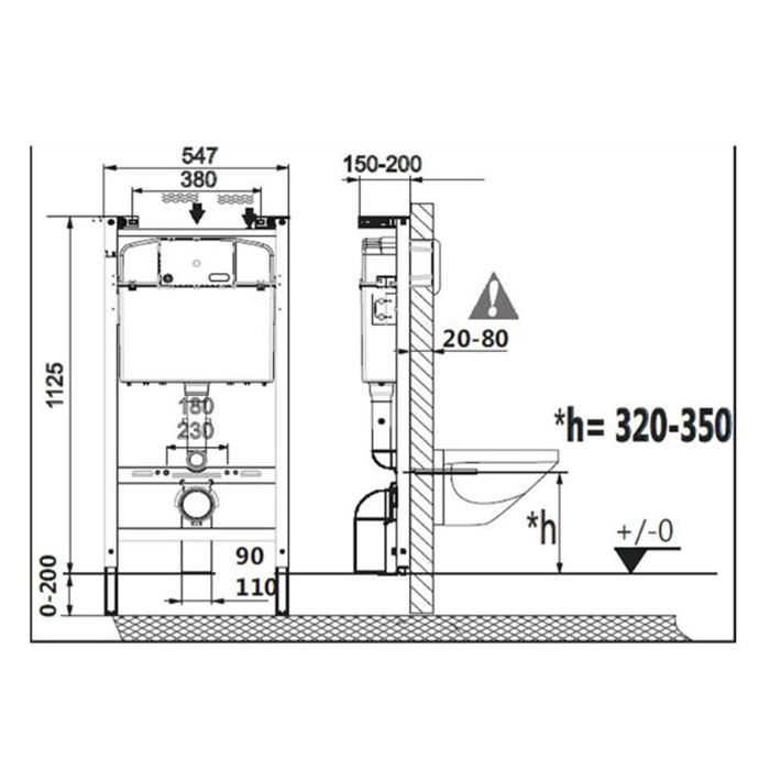  Laufen Pro Унитаз подвесной, безободковый смыв Rimless, с инсталляционной системой, сиденье с крышкой SC, панель смыва цвет: хром