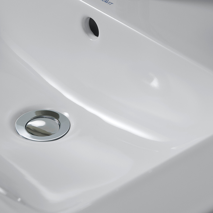 Duravit Ketho Тумба подвесная 81х48см, с раковиной, 2 ящика, цвет: тауп матовый