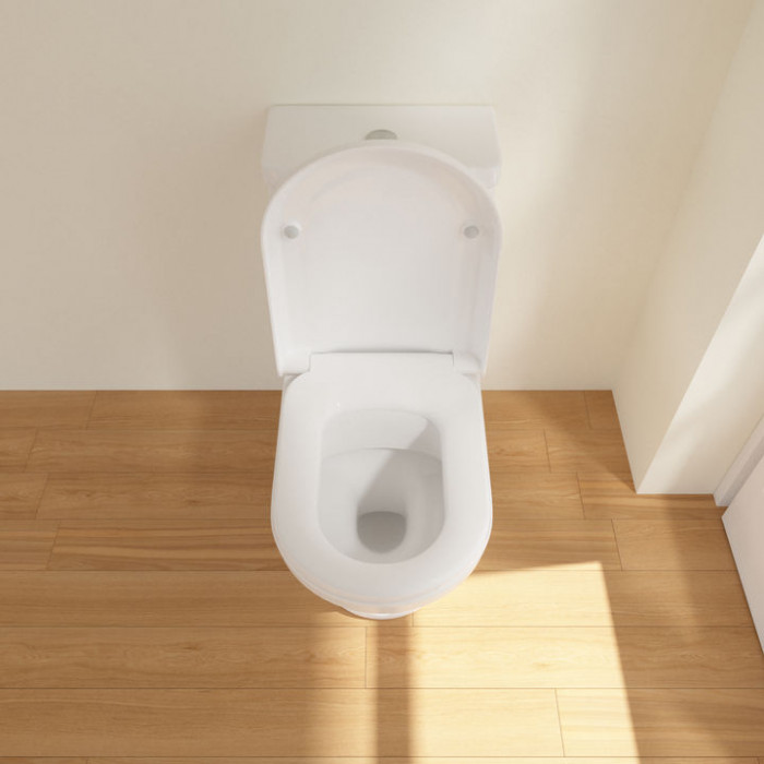 Villeroy&Boch Hommage Унитаз-моноблок 37х72.5х39см., крепеж в комплекте, CeramicPlus, цвет: белый
