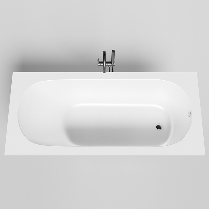 Salini Ornella Встраиваемая ванна 170х80х60cм, овальная чаша, S-Sense, цвет: белый глянцевый