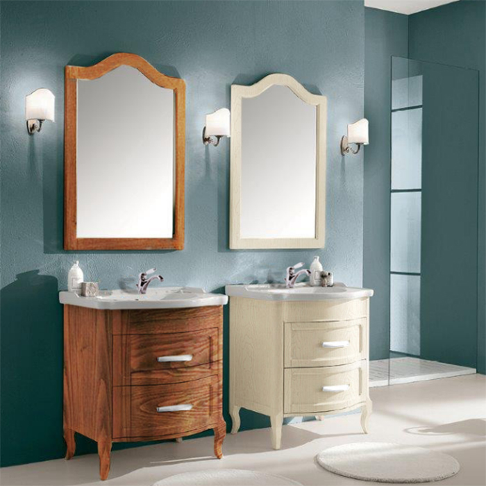 EBAN Rachele Комплект мебели с зеркалом Sagomata, 75см, напольный, цвет: NOCE