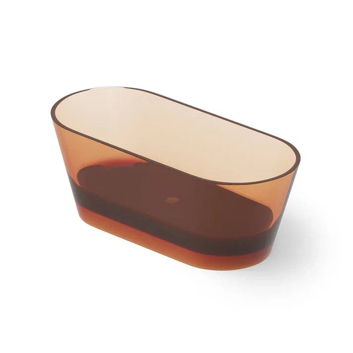 Dea Design Shadow Ванна 160х70х58см., отдельностоящая, Glasstech, прозрачная смола, цвет: Sunset R1