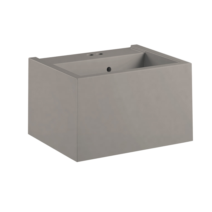 Kerasan Kanaal Раковина подвесная 60х46.5см.,с 2 отв., цвет: Matt Grey