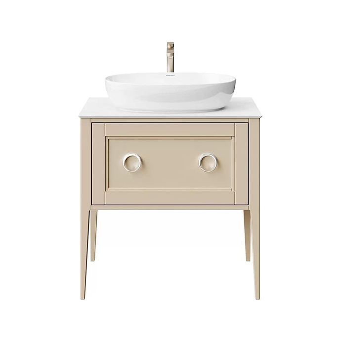 Kerama Marazzi Plaza Classic Тумба напольная 80см, 1+1 ящик, цвет: капучино матовый