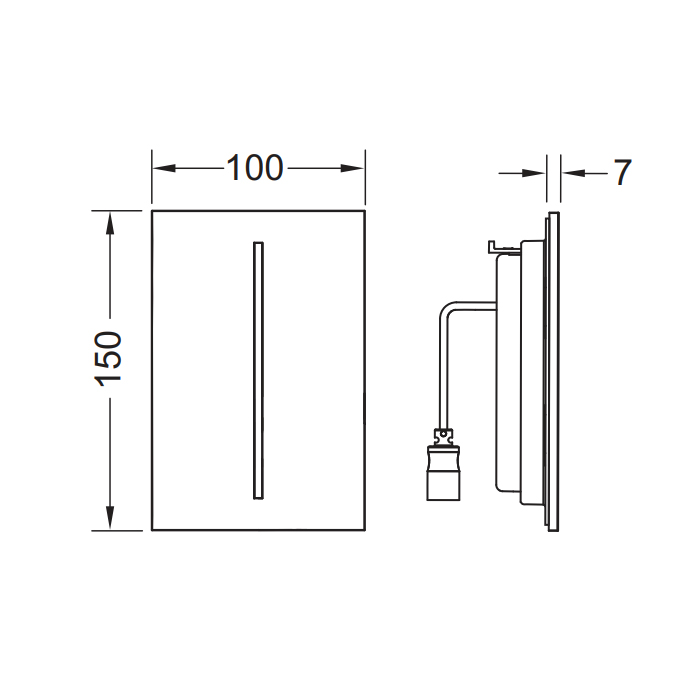 TECEfilo Urinal Лицевая панель, цвет: черный