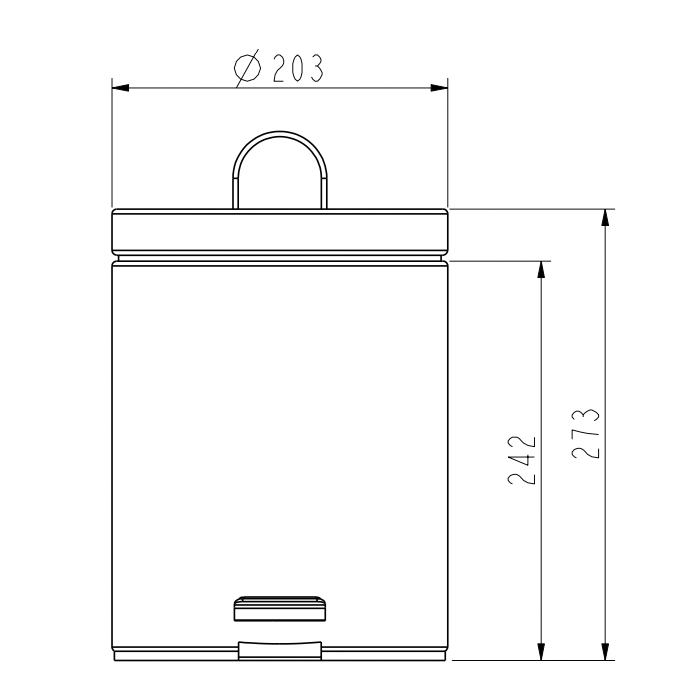 NEMO Ведро 5л., напольное, цвет: розовое золото