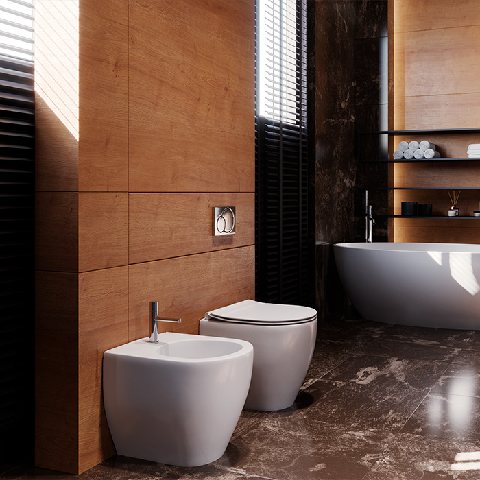 Kerasan Flo Унитаз 48см., напольный, приставной, слив универсальный, цвет: белый