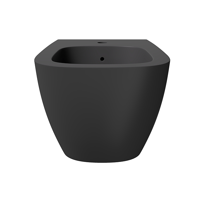 Alice Wunder Биде подвесное 53х31см., с набором для крепления, цвет: чёрный матовый