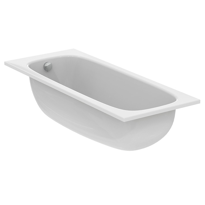 Ideal Standard i.life Ванна 170x70 см, встраиваемая, акрил, без панелей, перелива, без ножек, цвет: белый глянец