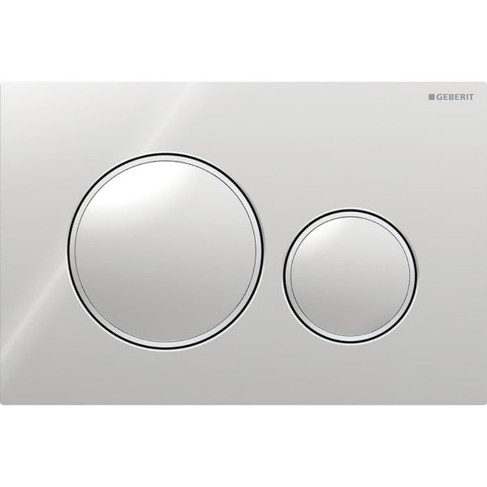 Geberit Sigma20 Клавиша для двойного смыва, круглая, цвет: хром/матовый хром