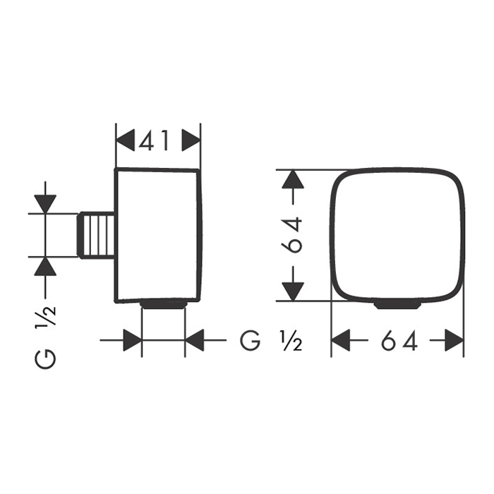 Hansgrohe FixFit Шланговое подсоединение с клапаном обратного тока, цвет: Шлифованная бронза