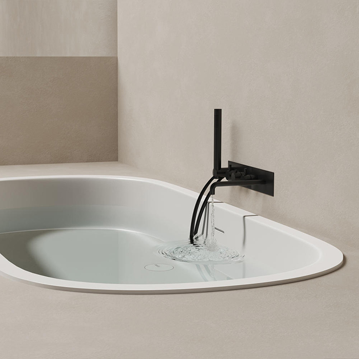 Salini Ornella Axis Ванна встраиваемая 180х80х60см, версия Oval, материал: S-Sense, цвет: белый глянец