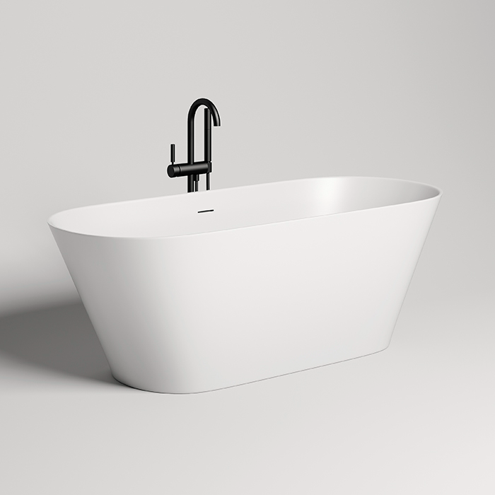 Salini Mona Ванна 170х72х58.5см., отдельностоящая, S-Sense, донный клапан "Up&Down", сифон, слив-перелив, цвет: белый глянцевый