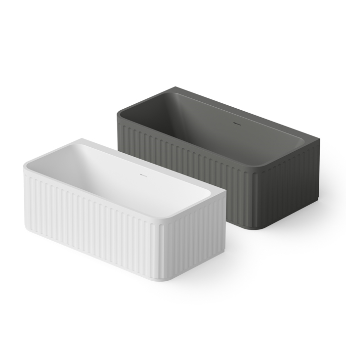 Dea Design Stripes Ванна 160х80х56см., отдельностоящая, Solid Surface, цвет: White №18