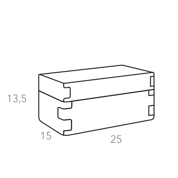 ADJ Коробка Snob, 25x15xH13,5 см., цвет: устричный/пепельная роза