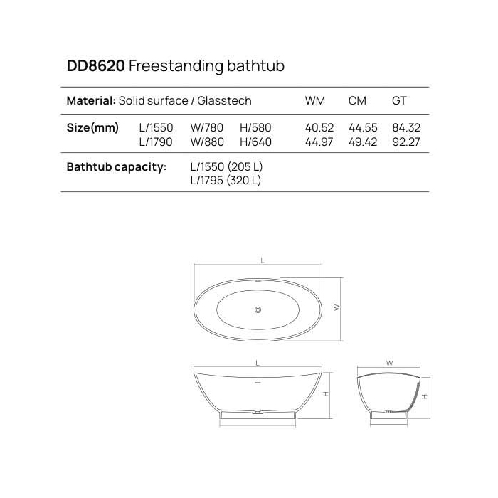 Dea Design Elegant Ванна 179x88x64см., отдельностоящая, Glasstech, прозрачная смола, цвет: Sunset R1