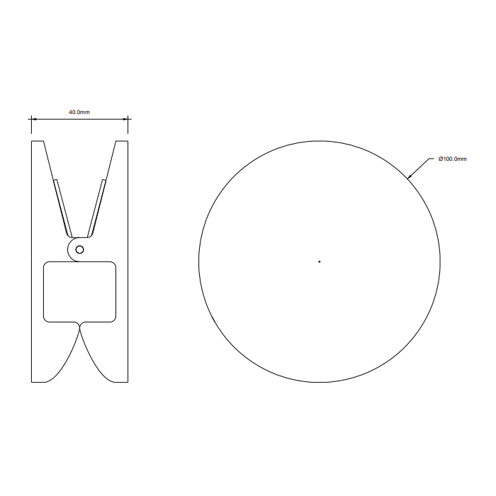 Decor Walther Pinch R/L Крючок/зажим, цвет: черный матовый
