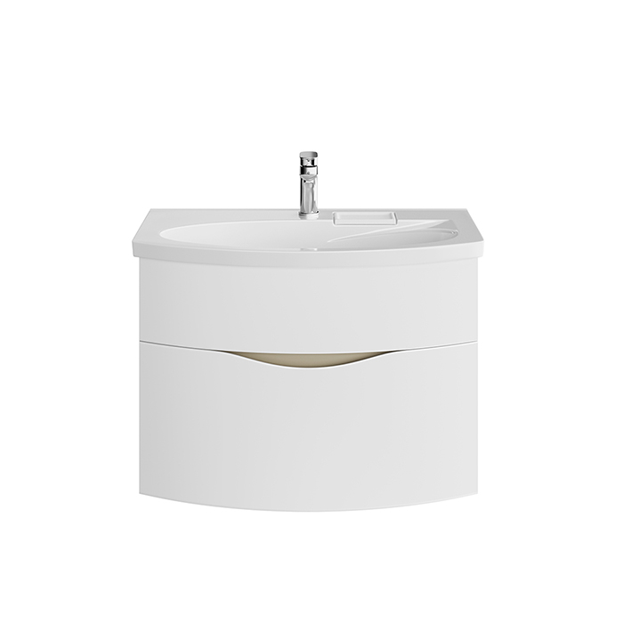 Kerama Marazzi Riva Тумба подвесная 80см, с раковиной, цвет: белый матовый