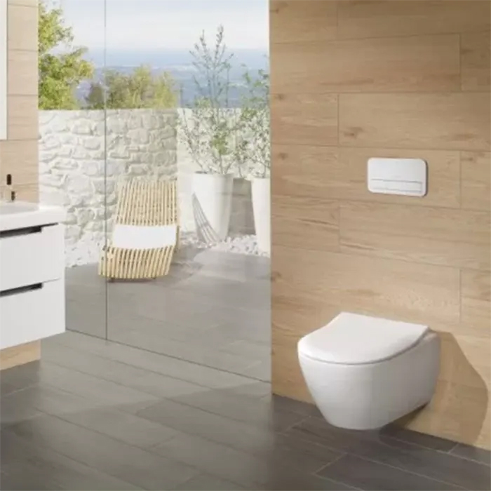 Villeroy&Boch Subway 2.0 Унитаз подвесной 370*560*365, безободковый, в комплекте сиденье SlimSeat, микролифт, CeramicPlus, цвет альпийский белый