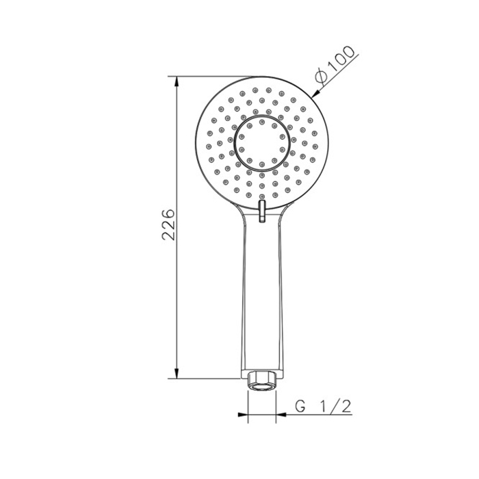 Cisal Shower Ручной душ, D10см, три типа струи, цвет: темная матовая латунь