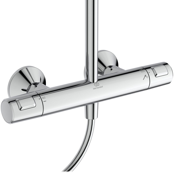 Ideal Standard Ceratherm T25 Душевая система с термостатическим смесителем, верхним душем Ø25см., держателем, лейкой для душа и шлангом 150см., цвет: хром