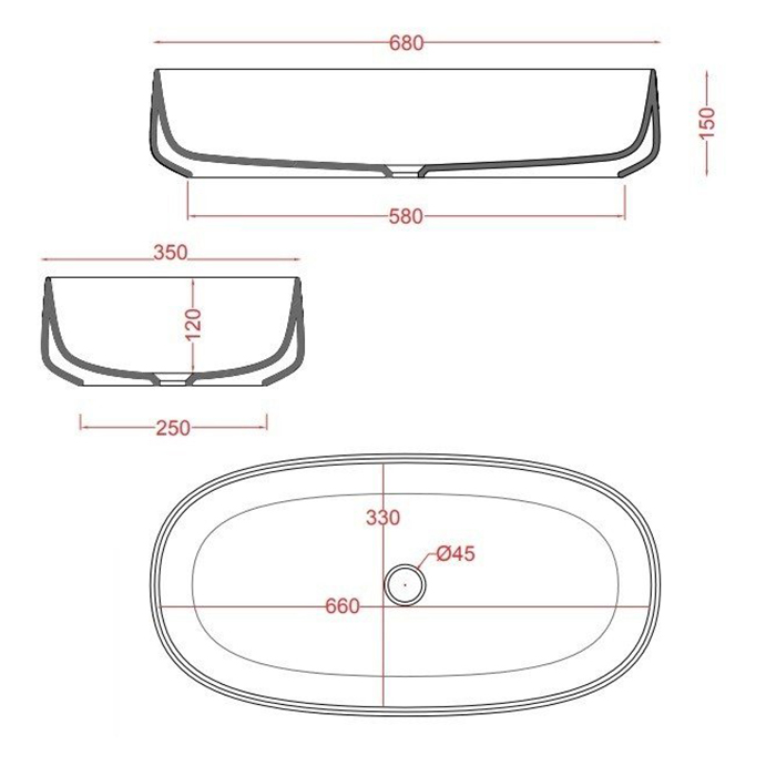 Artceram Cognac Раковина накладная 68x35 см, saniglaze, цвет: белый глянцевый