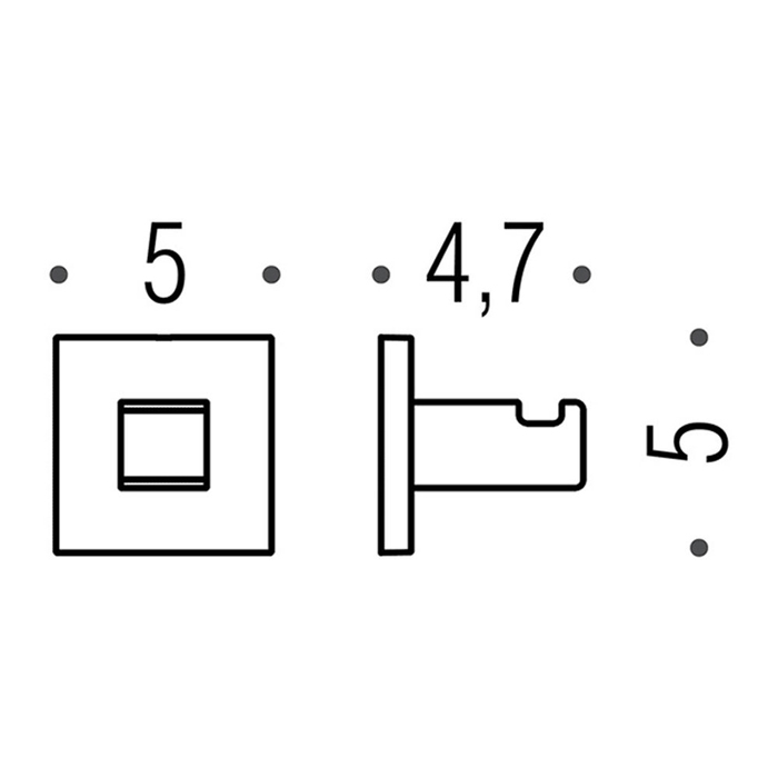 Colombo Basic Q Крючок LC97, цвет: хром