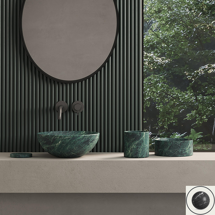 Dea Design Лоток 25х16х1.8см., настольный, цвет: Black Marquina