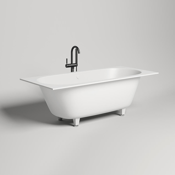 Salini Ornella Axis 180 Встраиваемая ванна 180х80х60см, прямоугольная, материал: S-Sense, цвет: белый глянцевый