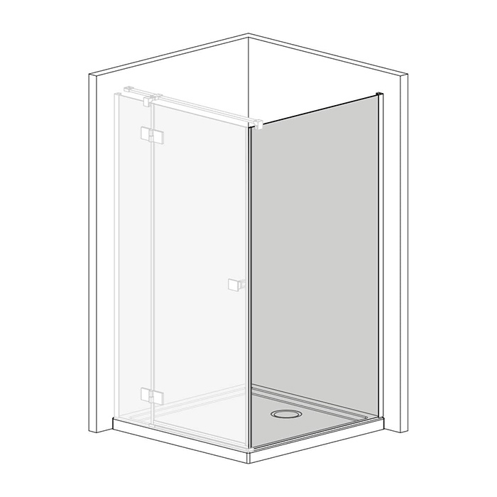 Radaway Furo / Essenza Боковая стенка 120см, стекло прозрачное, покрытие Easy Clean, профиль: хром