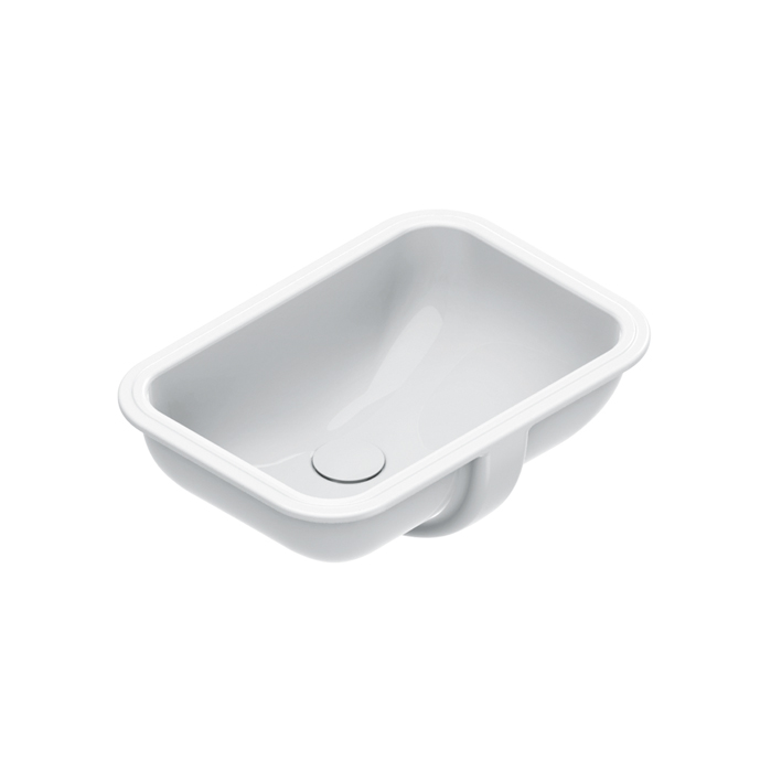 Catalano Italy Раковина 50х35см., встраиваемая под столешницу с переливом без крепежа, цвет: белый глянцевый